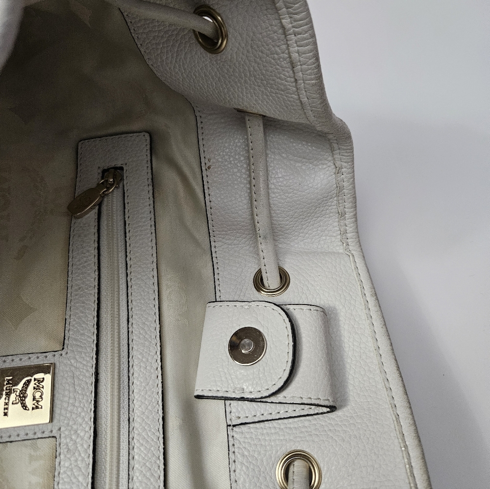 MCM White Leather Bag - Picture 14 of 16